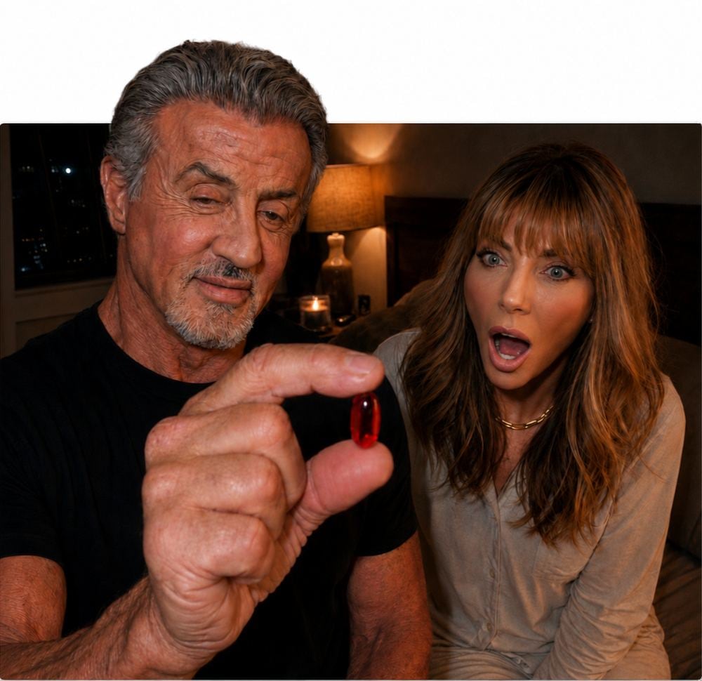Man holding the SM1 capsule beside his surprised wife